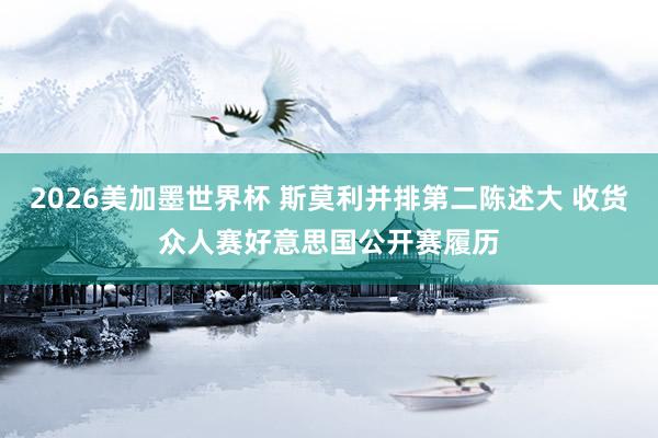 2026美加墨世界杯 斯莫利并排第二陈述大 收货众人赛好意思国公开赛履历
