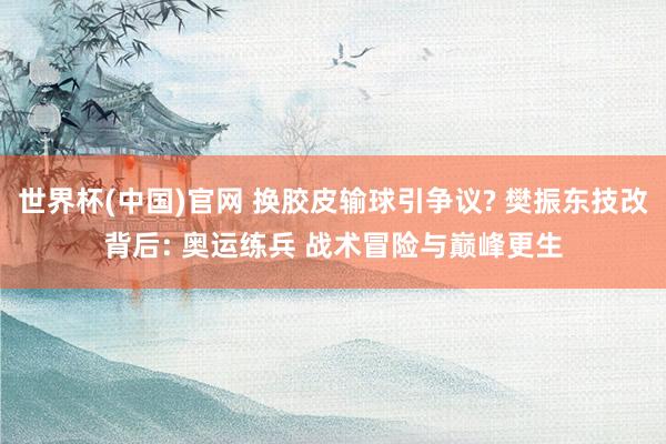 世界杯(中国)官网 换胶皮输球引争议? 樊振东技改背后: 奥运练兵 战术冒险与巅峰更生