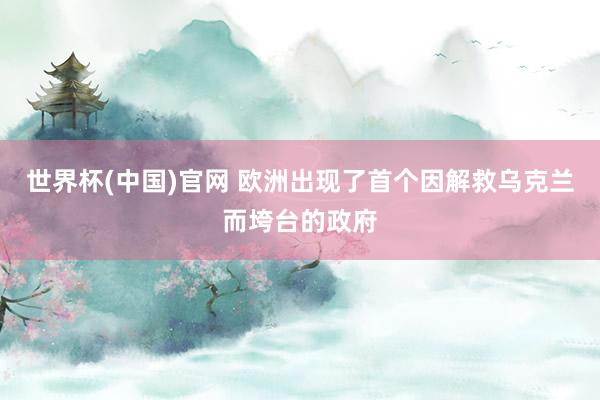 世界杯(中国)官网 欧洲出现了首个因解救乌克兰而垮台的政府
