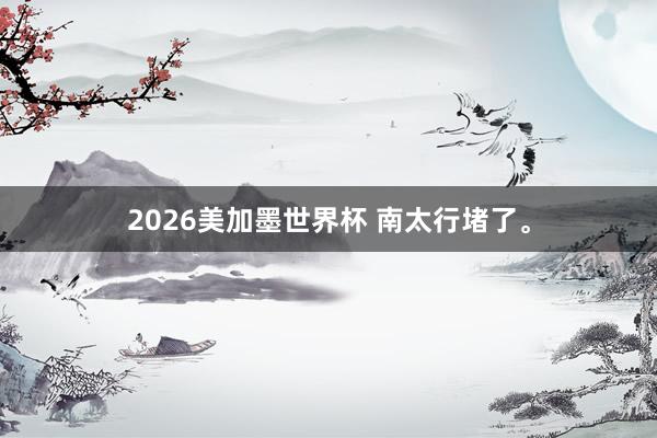 2026美加墨世界杯 南太行堵了。