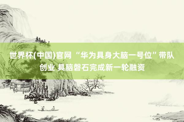 世界杯(中国)官网 “华为具身大脑一号位”带队创业 具脑磐石完成新一轮融资