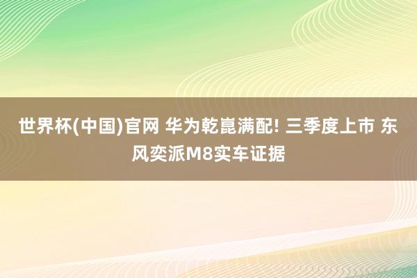 世界杯(中国)官网 华为乾崑满配! 三季度上市 东风奕派M8实车证据