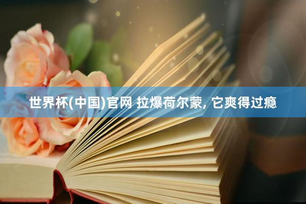 世界杯(中国)官网 拉爆荷尔蒙, 它爽得过瘾
