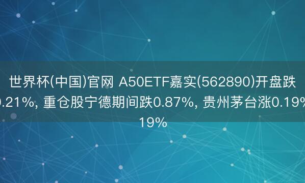 世界杯(中国)官网 A50ETF嘉实(562890)开盘跌0.21%, 重仓股宁德期间跌0.87%, 贵州茅台涨0.19%